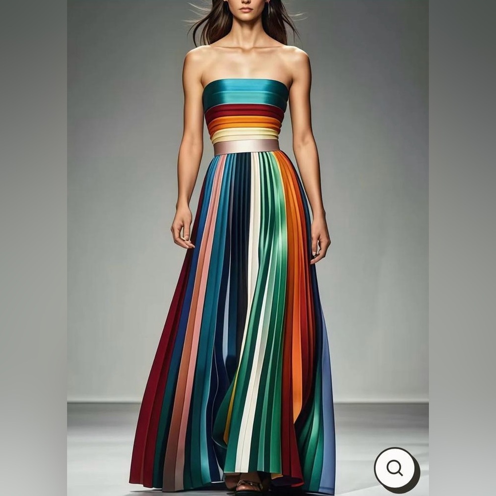 Boho Multicolor Cold Dress